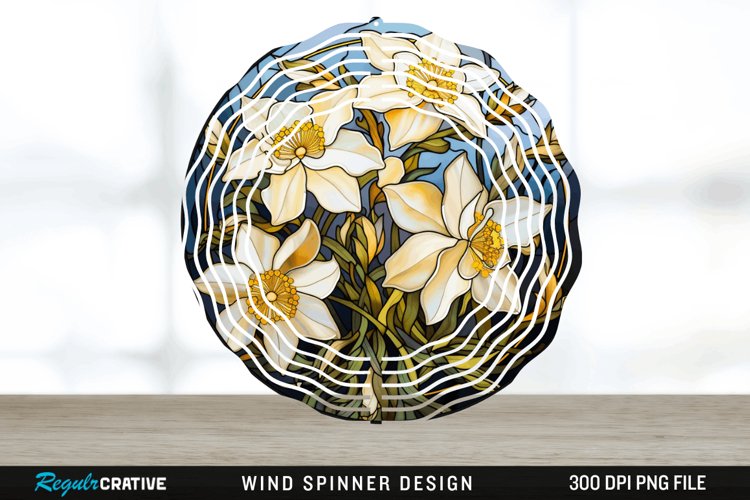 3D Black and Gold Columbine Flowers Wind Spinner PNG Design
