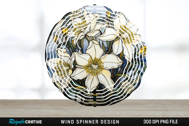 3D Black and Gold Columbine Flowers Wind Spinner PNG Design