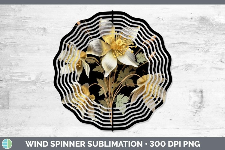 Gorgeous3D Black and Gold Wind Spinner design.