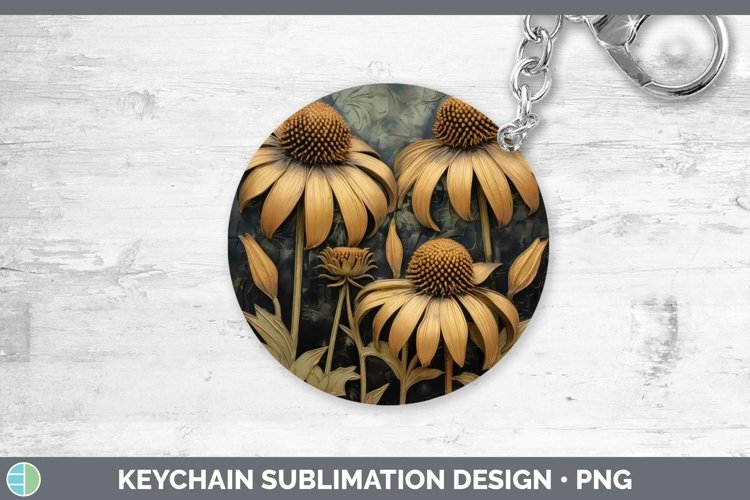 Gorgeous3D Black and Gold Keychain design.