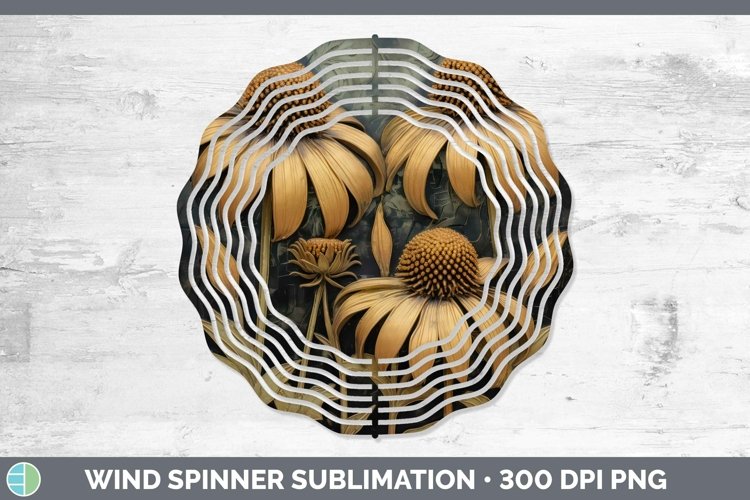 Gorgeous3D Black and Gold Wind Spinner design.