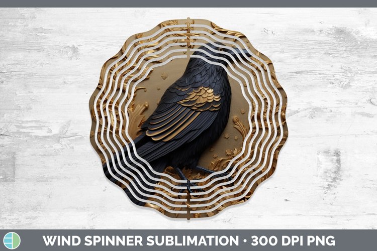 Gorgeous3D Black and Gold Wind Spinner design.