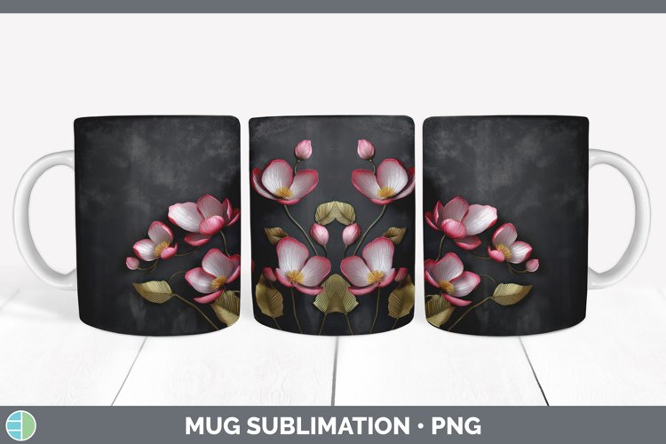 Gorgeous3D Cyclamen Mug Wrap design.
