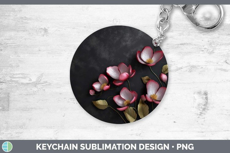 Gorgeous3D Black and Gold Keychain design.