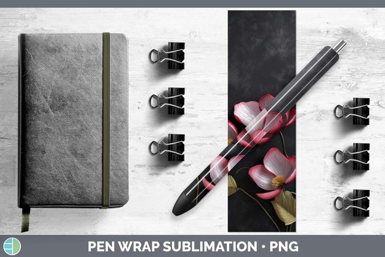 Gorgeous3D Black and Gold Pen Wrap design.