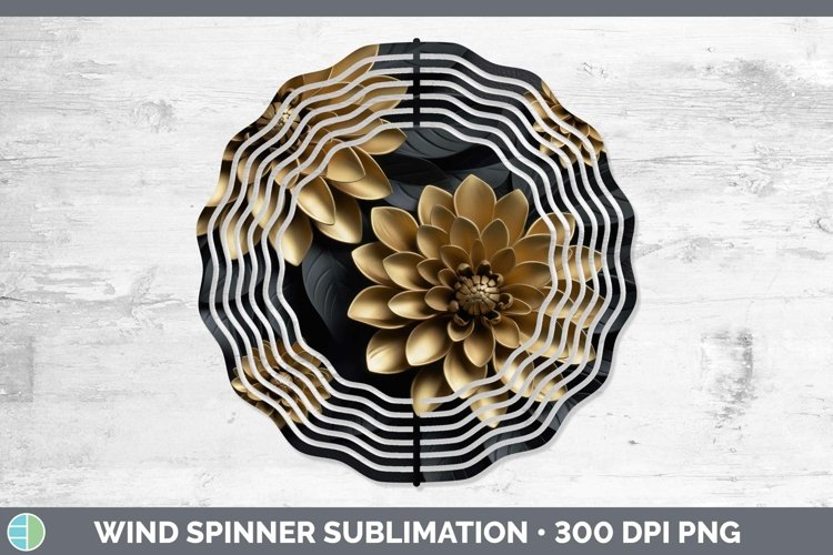 Gorgeous3D Black and Gold Wind Spinner design.