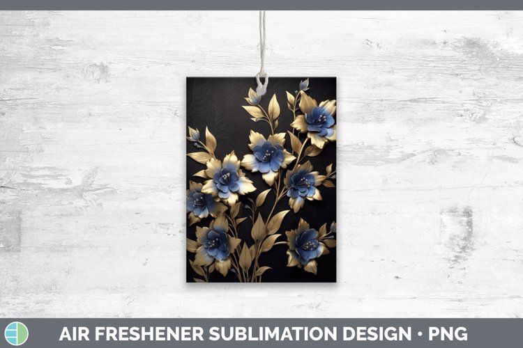 Gorgeous3D Black and Gold Air Freshener design.