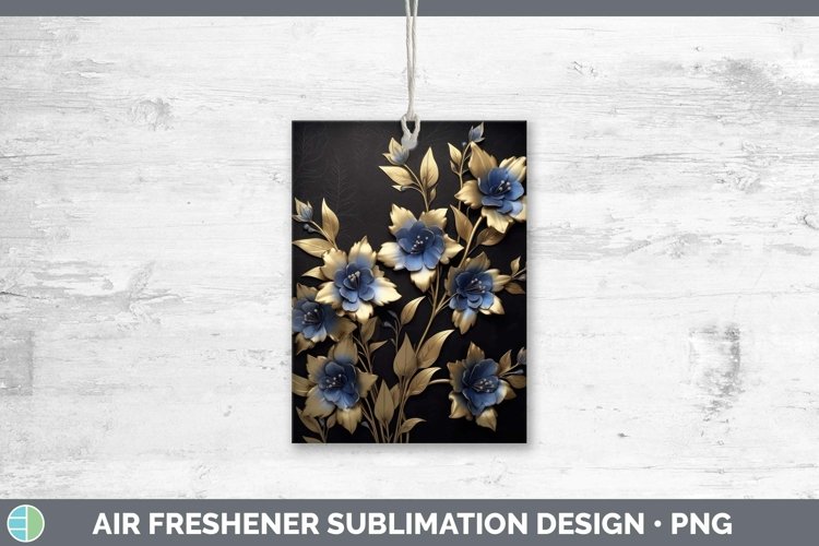 Gorgeous3D Black and Gold Air Freshener design.