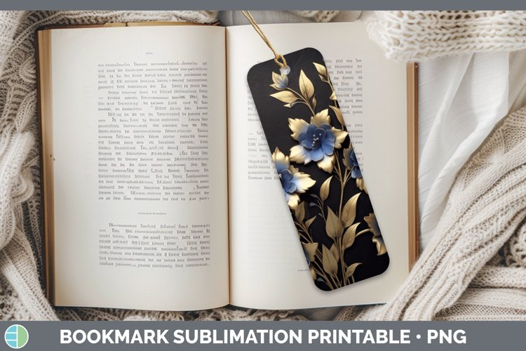 Gorgeous3D Black and Gold Bookmark design.