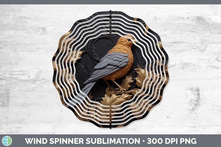 Gorgeous3D Black and Gold Wind Spinner design.