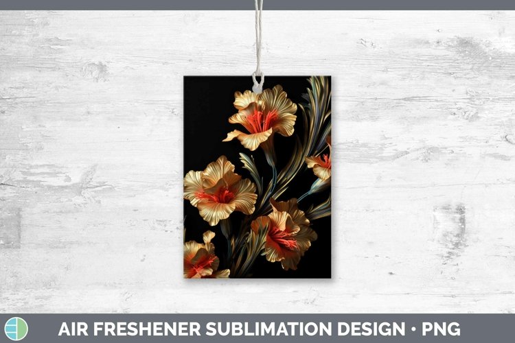 Gorgeous3D Black and Gold Air Freshener design.