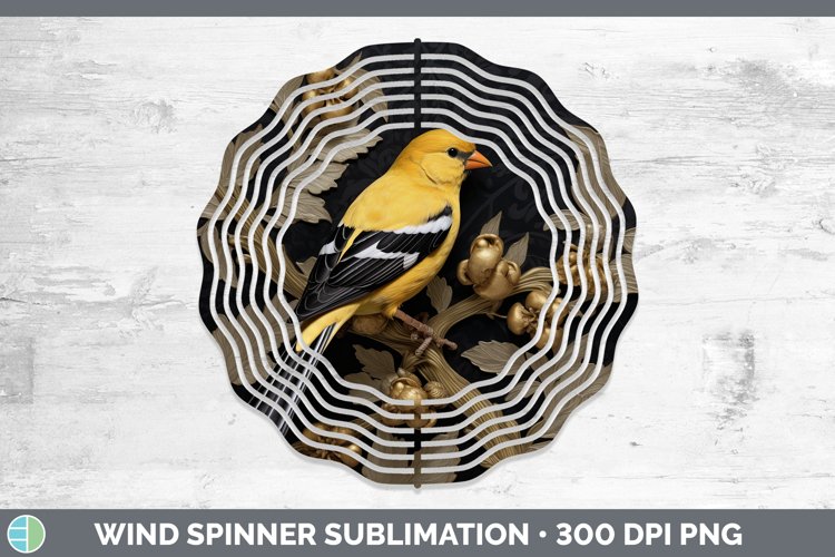 Gorgeous3D Black and Gold Wind Spinner design.
