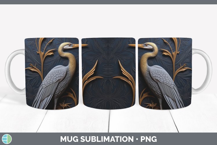 Gorgeous3D Black and Gold Mug Wrap design.