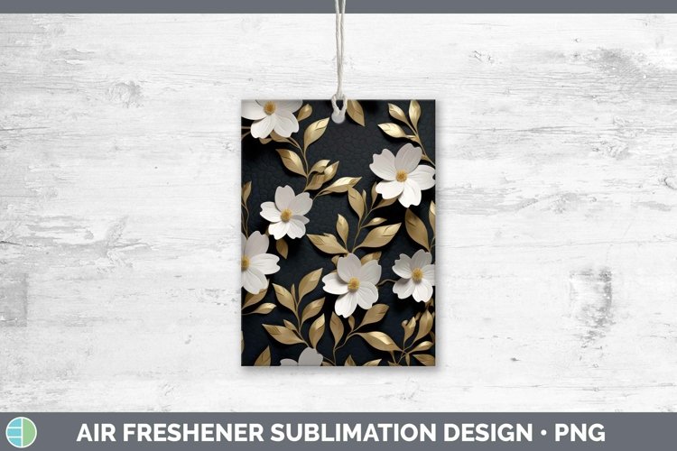 Gorgeous3D Black and Gold Air Freshener design.