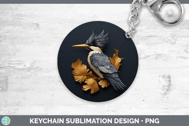 Gorgeous3D Black and Gold Keychain design.