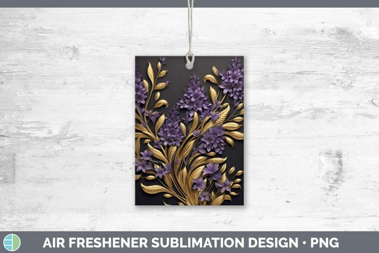 Gorgeous3D Black and Gold Air Freshener design.
