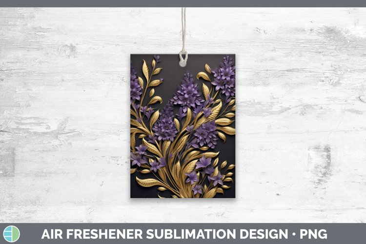 Gorgeous3D Black and Gold Air Freshener design.