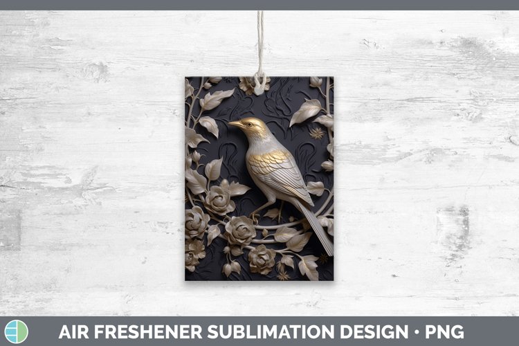Gorgeous3D Black and Gold Air Freshener design.