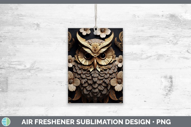 Gorgeous3D Black and Gold Air Freshener design.