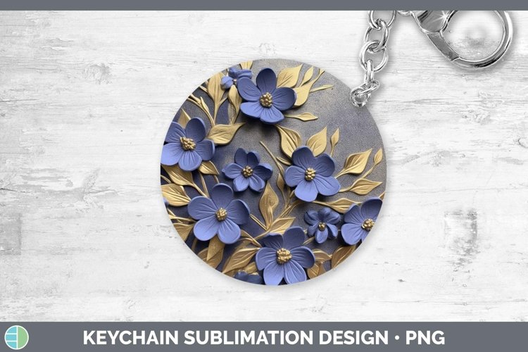 Gorgeous3D Black and Gold Keychain design.