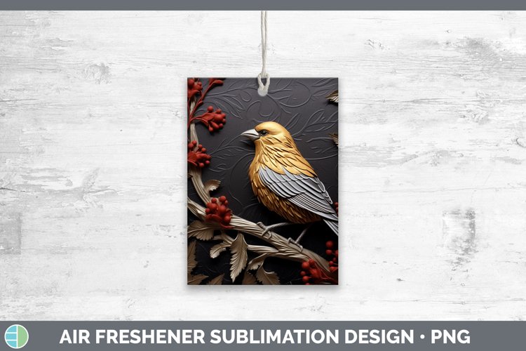 Gorgeous3D Black and Gold Air Freshener design.