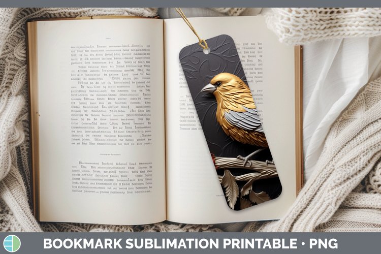 Gorgeous3D Black and Gold Bookmark design.