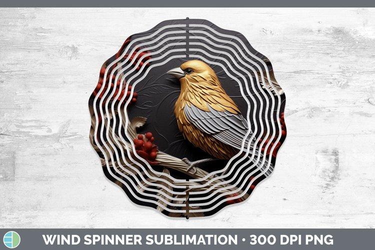 Gorgeous3D Black and Gold Wind Spinner design.