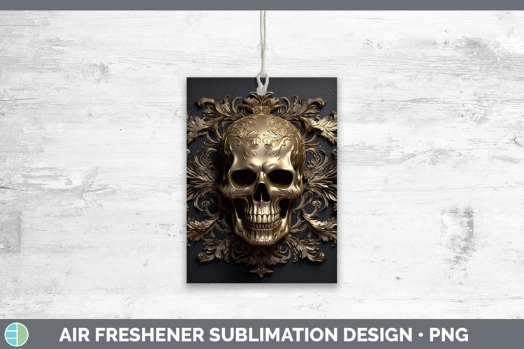 Gorgeous3D Black and Gold Air Freshener design.