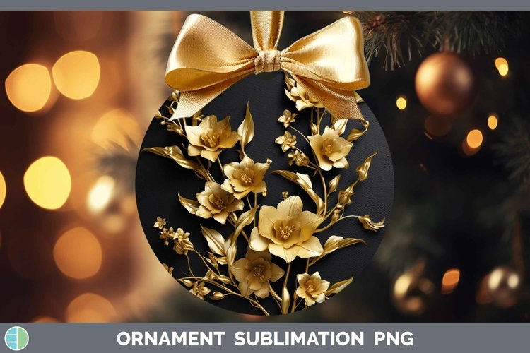 Gorgeous3D Black and Gold Ornament design.