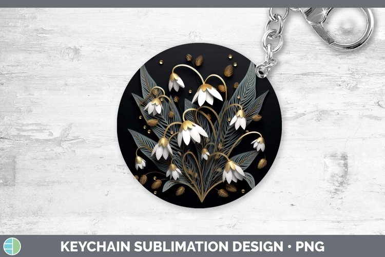Gorgeous3D Black and Gold Keychain design.