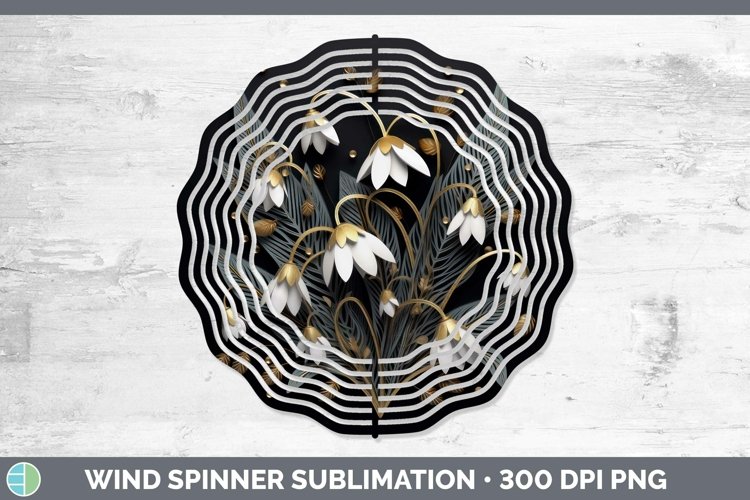 Gorgeous3D Black and Gold Wind Spinner design.