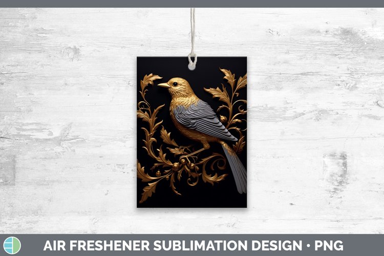 Gorgeous3D Black and Gold Air Freshener design.