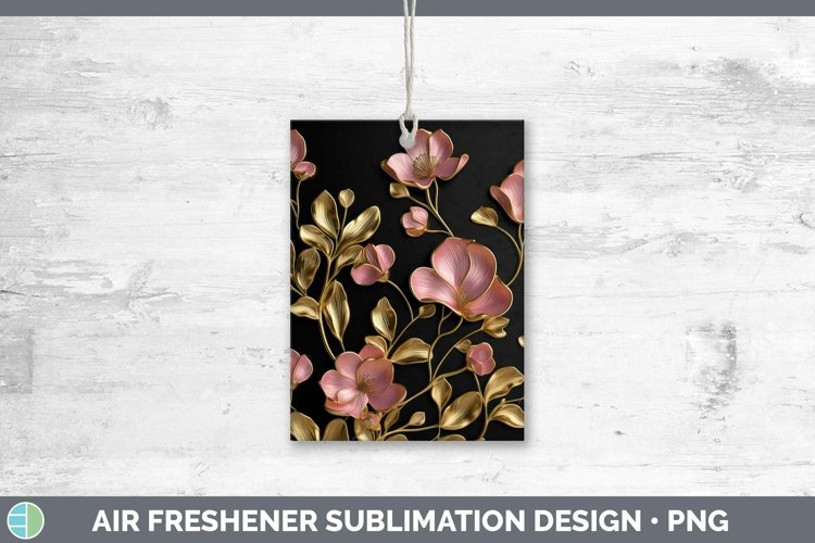 Gorgeous3D Black and Gold Air Freshener design.