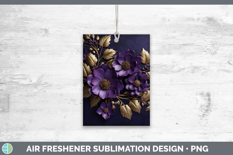 Gorgeous3D Black and Gold Air Freshener design.