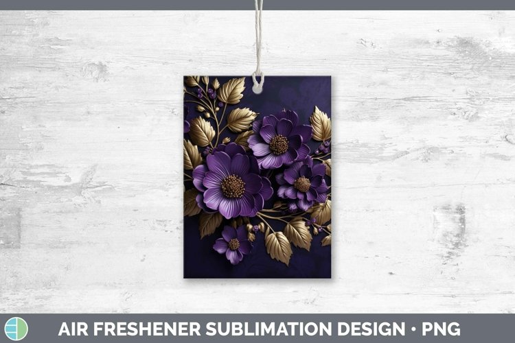 Gorgeous3D Black and Gold Air Freshener design.