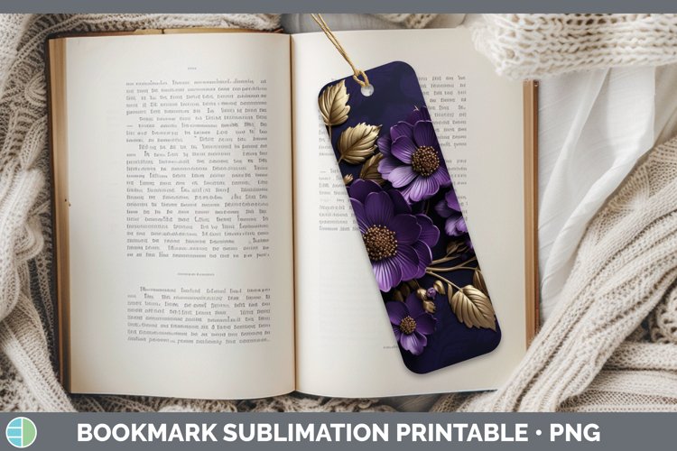 Gorgeous3D Black and Gold Bookmark design.