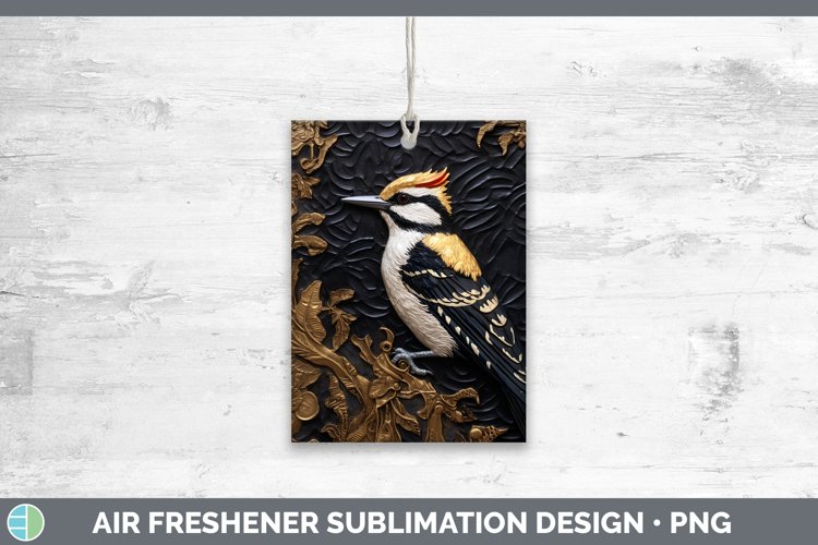 Gorgeous3D Black and Gold Air Freshener design.