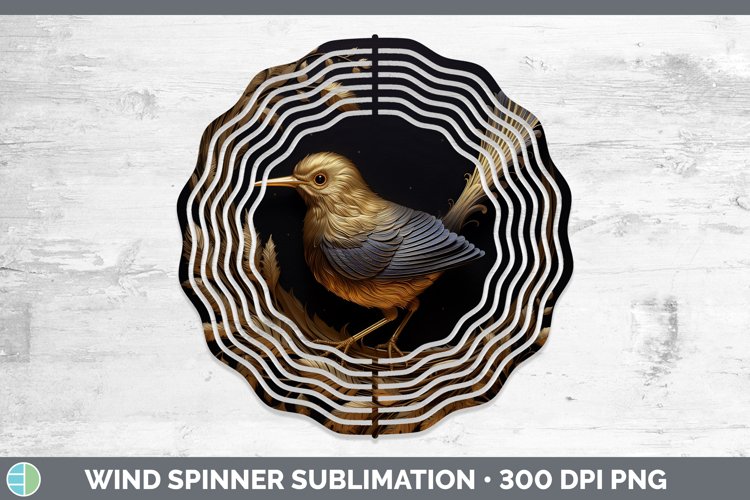 Gorgeous3D Black and Gold Wind Spinner design.