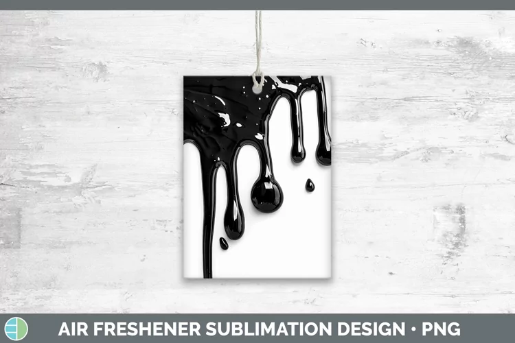 3D Black Slime Air Freshener Sublimation Car Freshener Desig