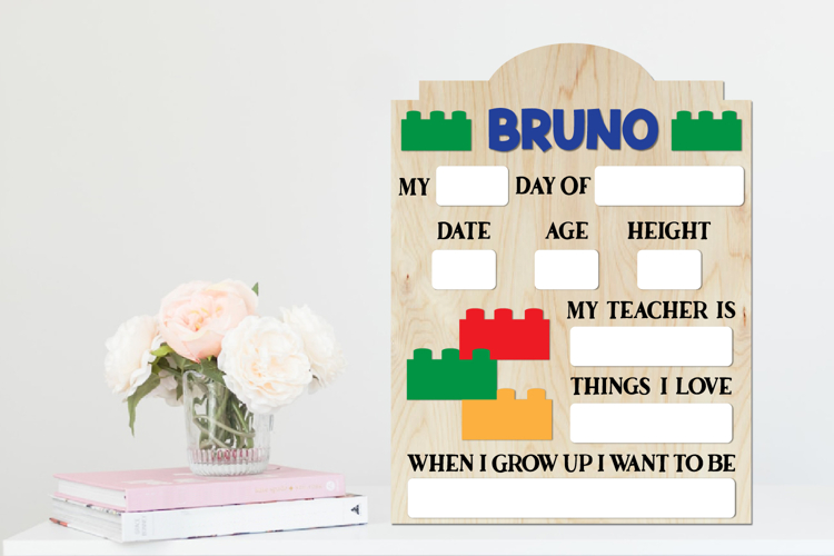 First Day School Board, Dry Erase School Board