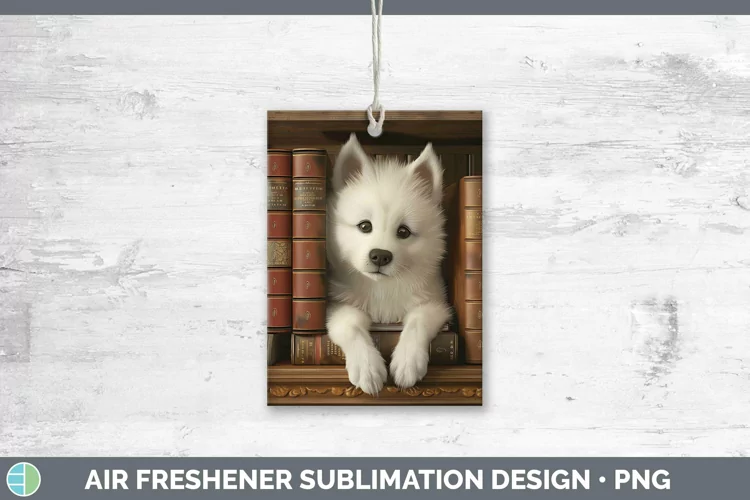 3D Books American Eskie Air Freshener Sublimation Car Freshe
