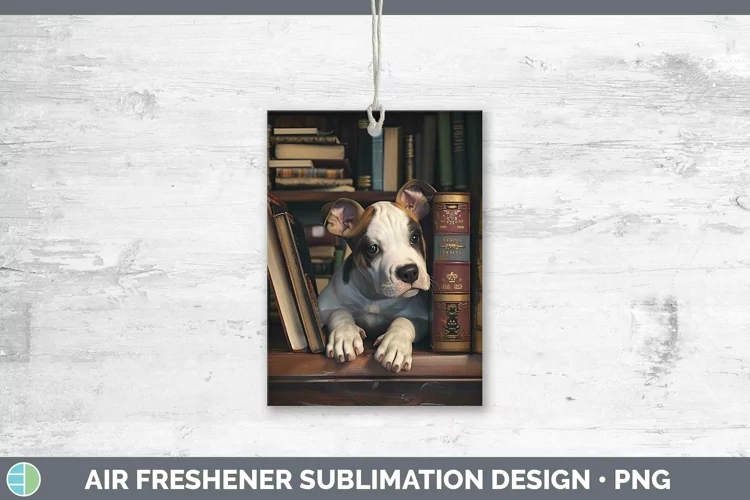 3D Books American Staffordshire Terrier Air Freshener Sublim