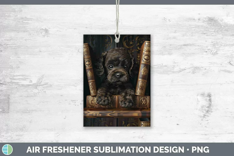 3D Books American Water Spaniel Air Freshener Sublimation Ca