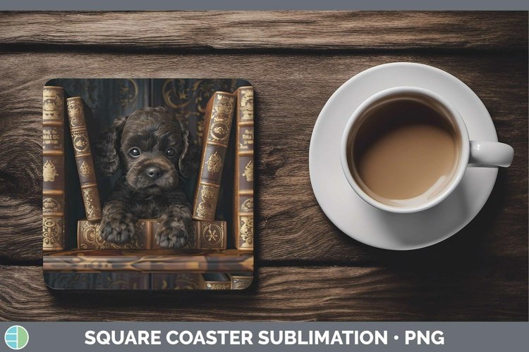 Gorgeous3D Books Square Coaster design.