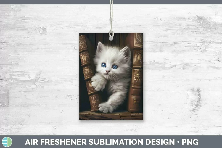 3D Books Angora Air Freshener Sublimation Car Freshener Desi