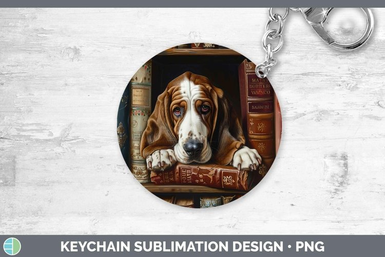 thumbnail image 2 of Basset Hound Pewter Keychain – Solid Pewter – Made In USA – 1-1.5 Inches 2 of 6
