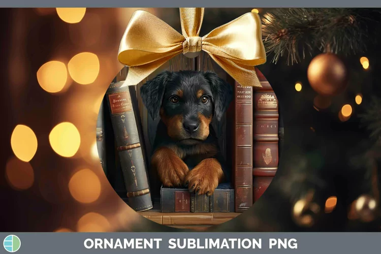 3D Books Beauceron Dog Ornament Sublimation Bauble Designs