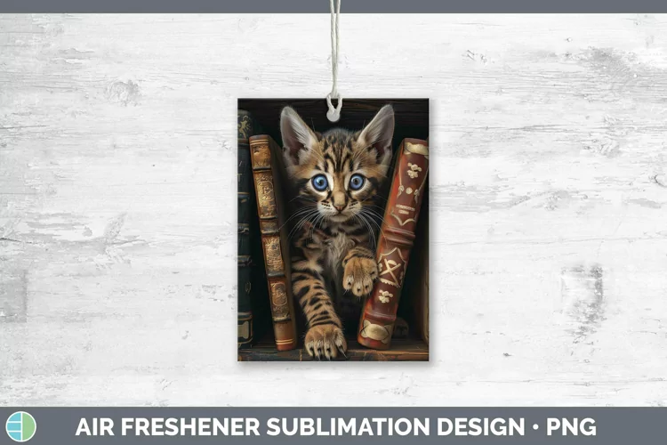 3D Books Bengal Air Freshener Sublimation Car Freshener Desi