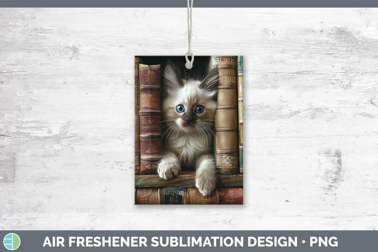 3D Books Birman Air Freshener Sublimation Car Freshener Desi