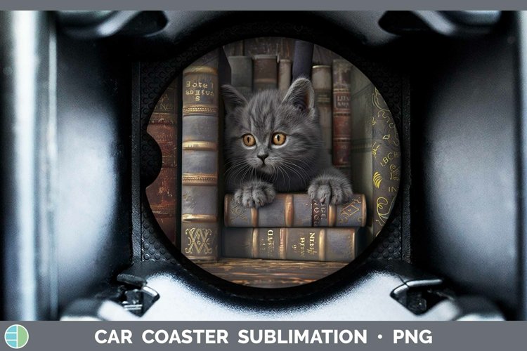 Gorgeous3D Books Car Coaster design.